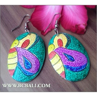 Fashion Wooden Earring Painting